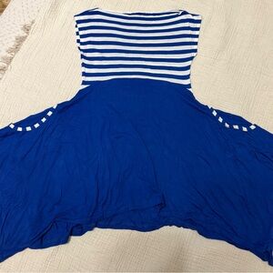Wonderland by KidCuteTure Blue White Dress Sz 10